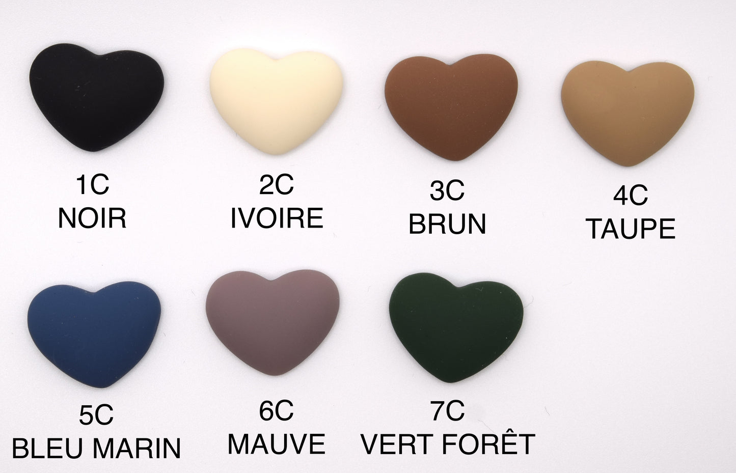 Cabochons en résine matte