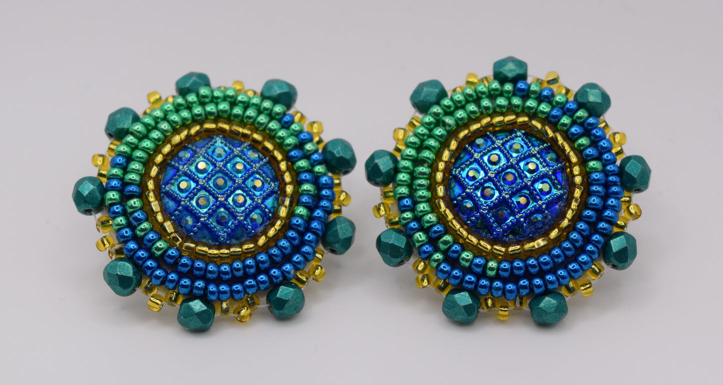 Peacock studs
