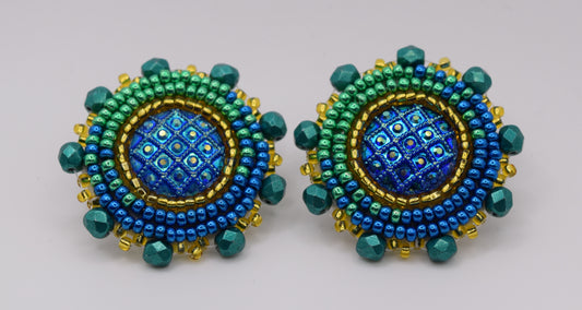 Peacock studs