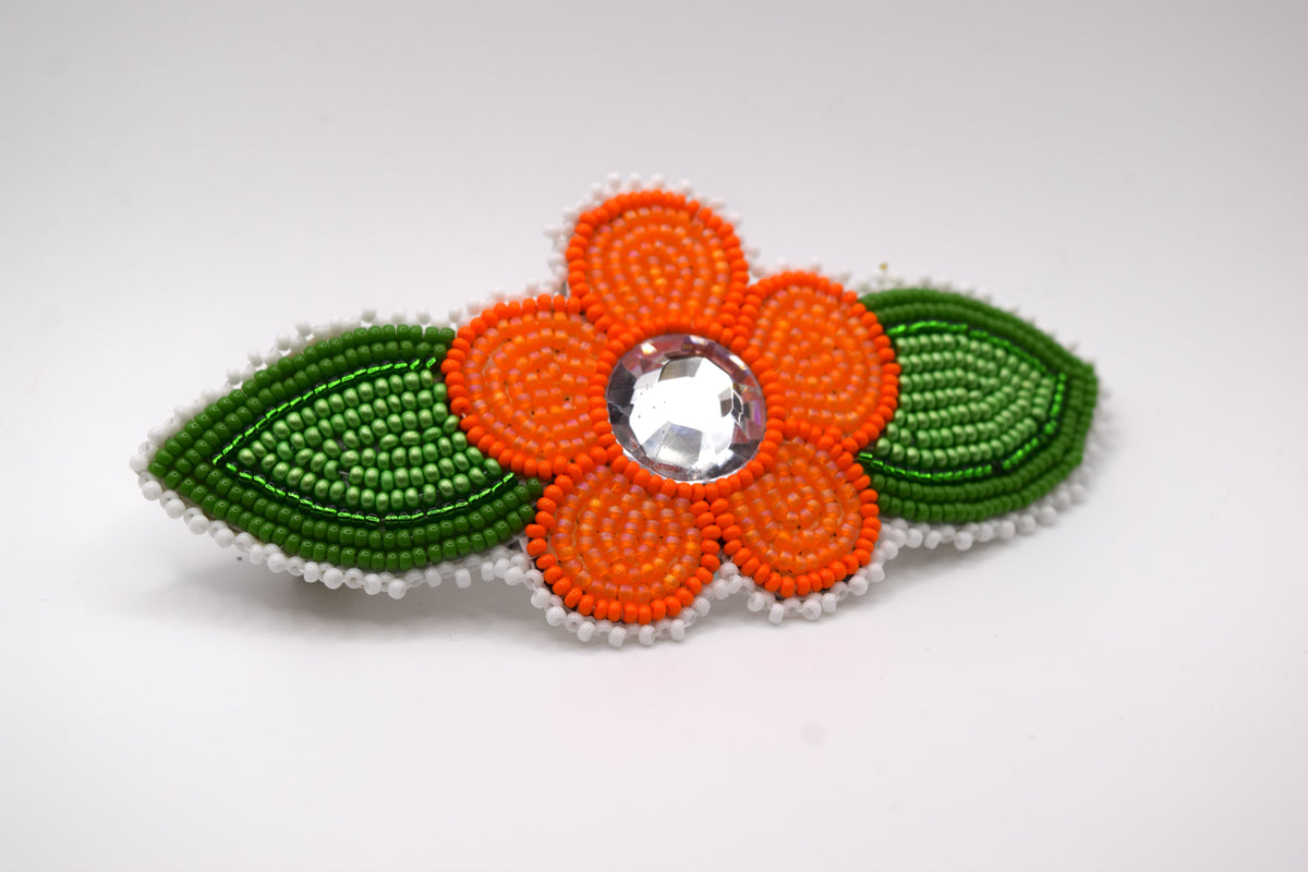 FLORAL HAIR BARRETTE
